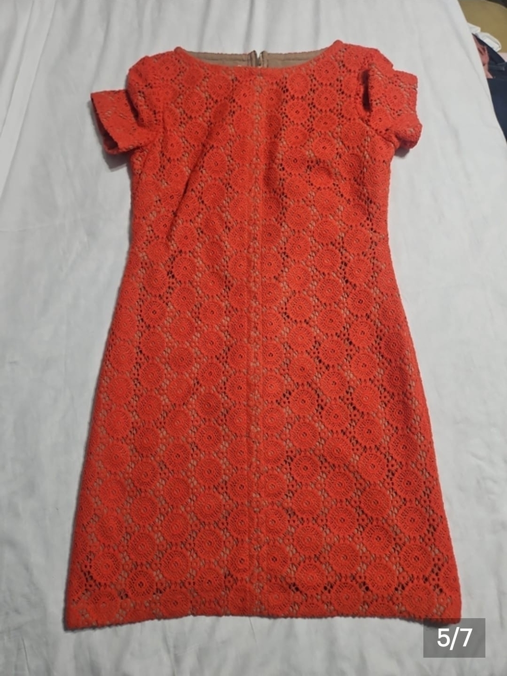 Anne Klein Coral Lace Midi Dress